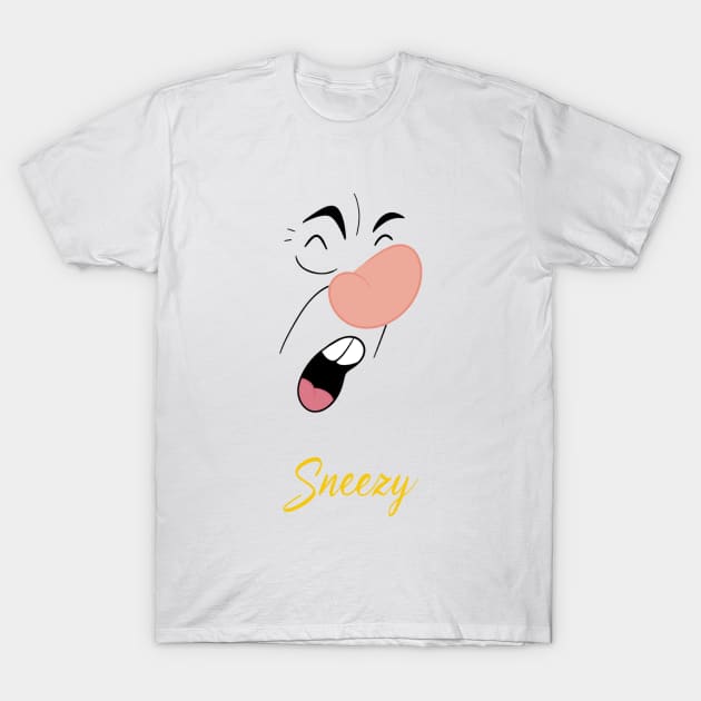 Sneezy Dwarf T-Shirt by ShutterStudios